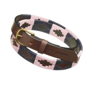 rive-equestre-Ceinture Pampeano Hermoso (N° 1)-Rose/Bleu Marine