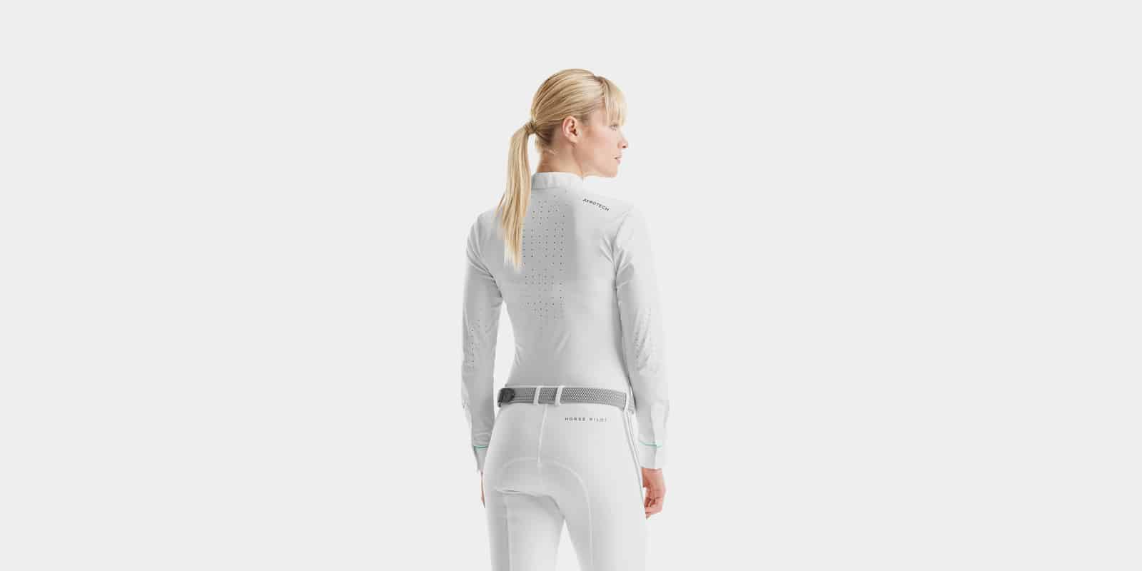 Chemise De Spectacle Manches Longues Horse Pilot Aerolight – Blanc, XS (neuf)
