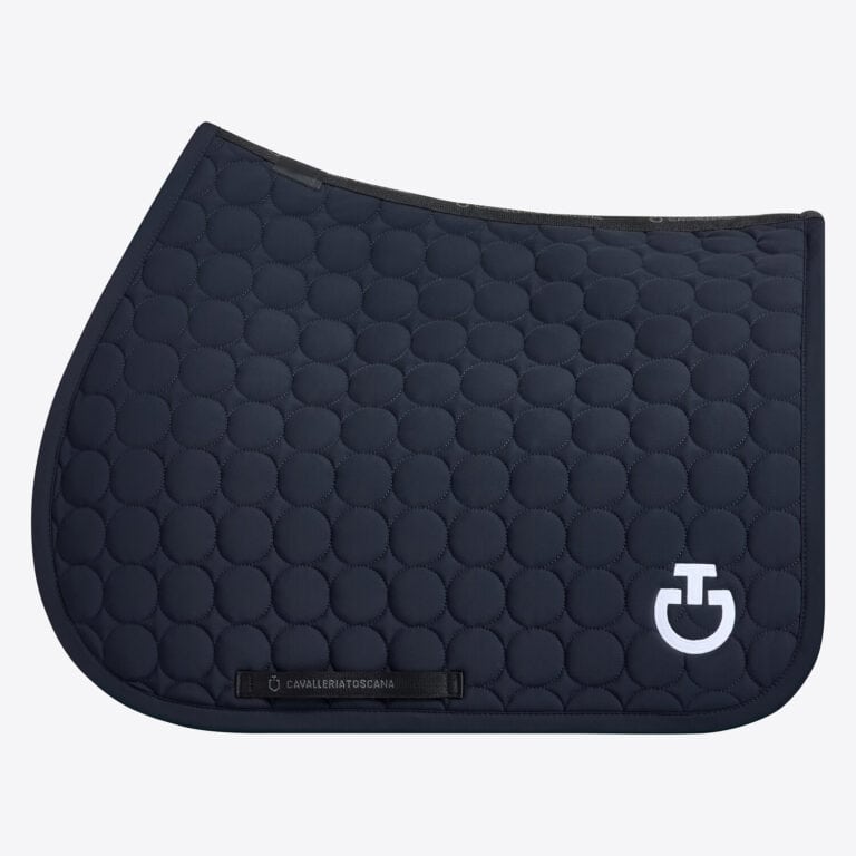 Tapis De Selle FULL – Bleu Clair – Modèle Saut D'obstacles, Matelassé Effet Laine, Coupe Anatomique, Lavable
