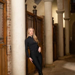 Veste chaude et imperméable équitation femme TOSCA bleu nuit